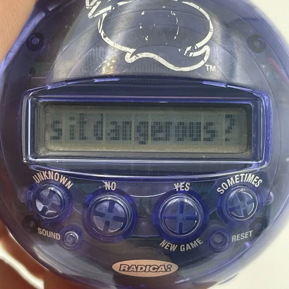 Radica 20Q 20 Questions Purple Electronic Handheld Game 2005 Tested WORKS